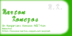 marton konczos business card